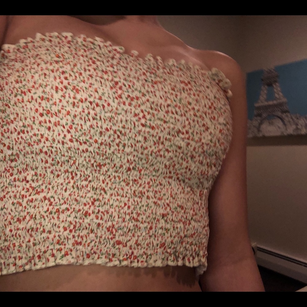Flowered tube top